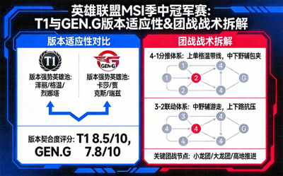 英雄联盟MSI季中冠军赛：T1与GEN.G的版本适应性与团战战术拆解